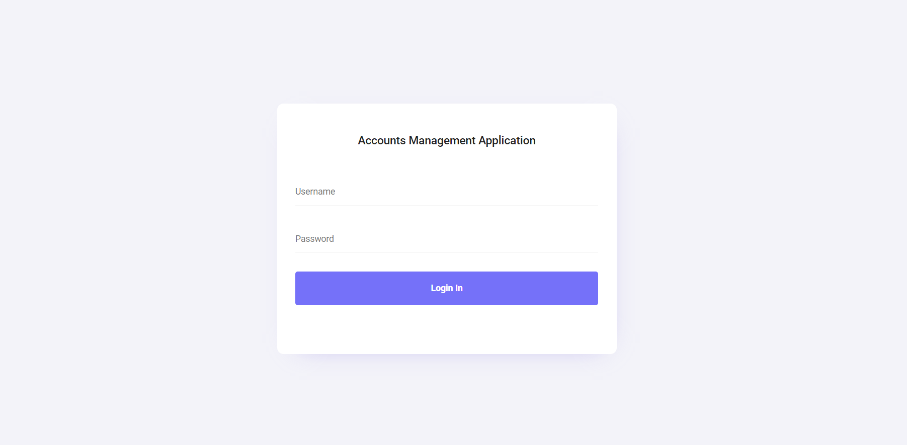 accounts management application