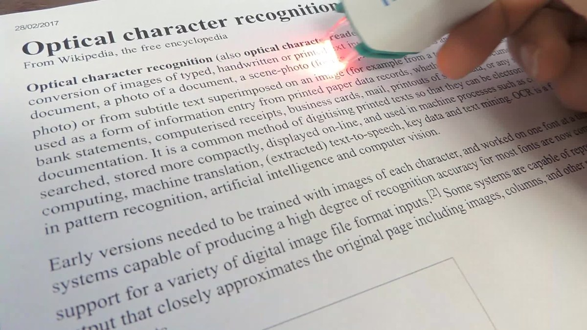 optical character recognition